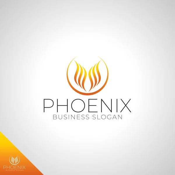 Phoenix Vuurvleugel Logo Template — Stockvector