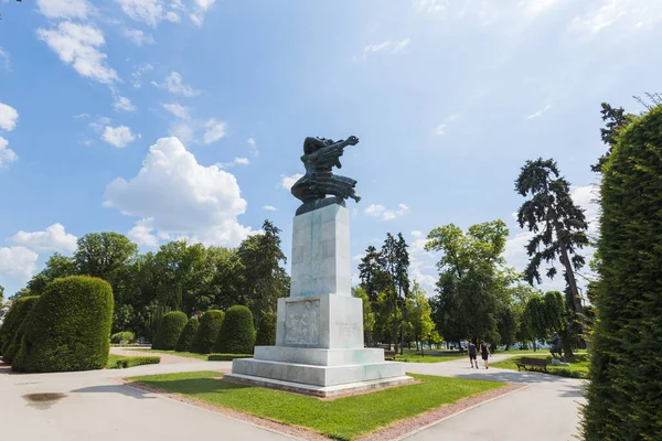 Pomnik Wdzięczności Francji Parku Kalemegdan Belgrad Serbia Wdzięczność Narodu Serbskiego — Zdjęcie stockowe