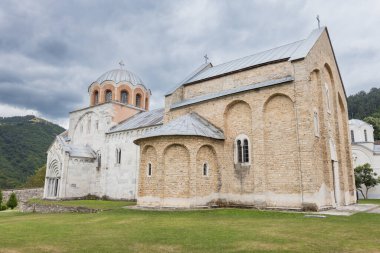 Studenica Manastırı, 12. yüzyıl Sırp Ortodoks Kilisesi manastırı zengin tarih ve maneviyata sahip. UNESCO Dünya Kültür Mirası. Sırbistan ve Avrupa.