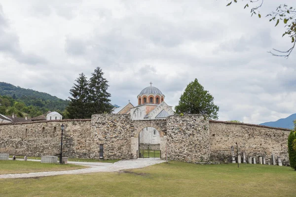 Kloster Studenica Serbisch Orthodoxes Kloster Aus Dem Jahrhundert Mit Reicher — Stockfoto