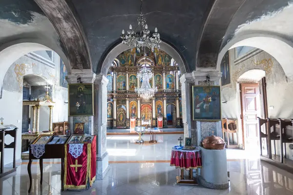 Servisch Orthodoxe Kerk Interieur Erfgoed Van Geloof Kunst — Stockfoto
