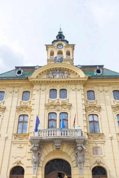 Vintage Town Hall Building Stands Tall Proud Heart Szeged Hungary — Stock Photo, Image