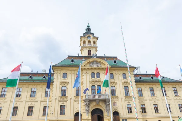 Vintage Town Hall Building Stands Tall Proud Heart Szeged Hungary — Stock Photo, Image