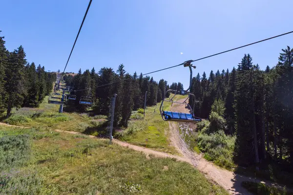 Chairlift Mountain Landscape Summer Day — Stock Photo, Image