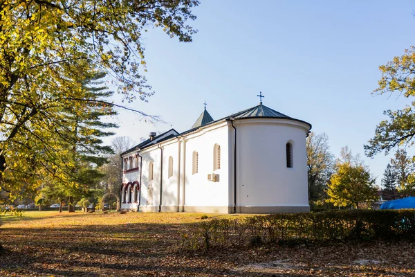 Iglesia Natividad Santísima Madre Dios Iglesia Ortodoxa Serbia Vrnjaka Banja — Foto de Stock