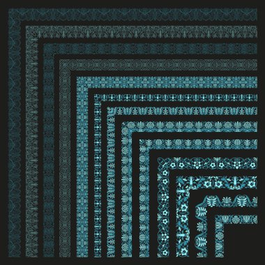 Dekoratif kenarlıklar kümesi