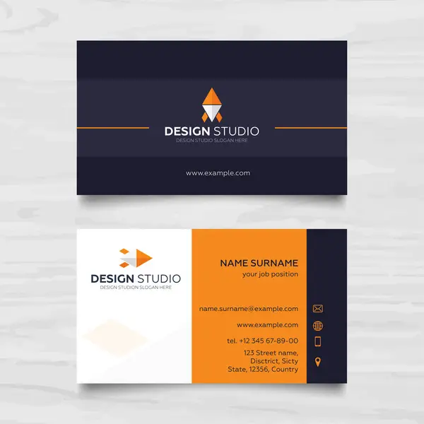 Corporate Business Card Template — Stock Vector
