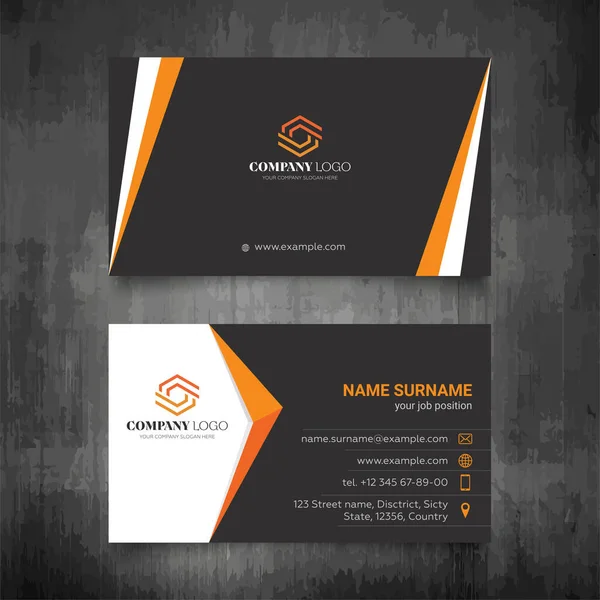 Corporate Business Card Template — Stock Vector