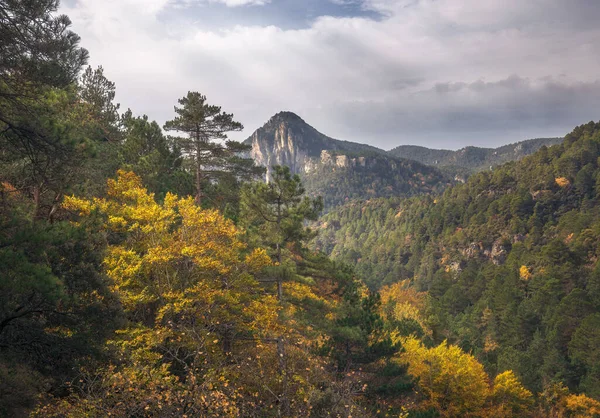 Podzimní Krajina Přístavu Beseit Katalánsko — Stock fotografie