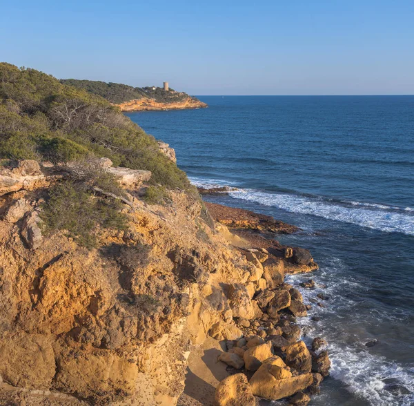 Spokojne Piękno Morza Brzegu Costa Daurady Katalonia — Zdjęcie stockowe