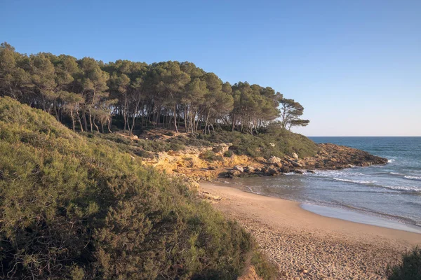 Beleza Tranquila Mar Costa Costa Daurada Catalunha — Fotografia de Stock