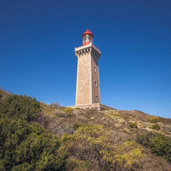 Cap Bear Lighthouse Port Vendres France — стокове фото
