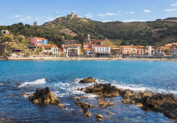 Una Pintoresca Vista Ciudad Costera Collioure Francia — Foto de Stock