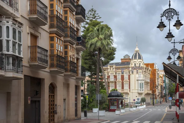 Όμορφα Κτίρια Art Nouveau Στην Καρταχένα Ισπανία — Φωτογραφία Αρχείου