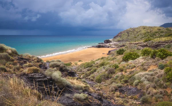 Stormigt Väder Calblanque Regional Park Murcia Spanien — Stockfoto