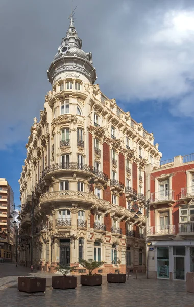 Vackra Jugendbyggnader Cartagena Spanien — Stockfoto