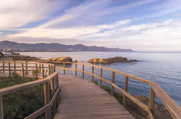 Cami Ronda Coastal Path Llanca Port Selva Catalonia Stock Image