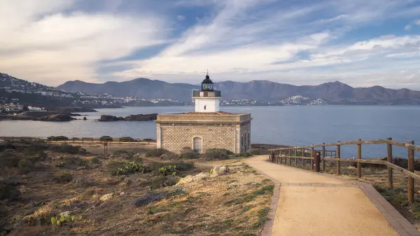 Arenella Lighthouse Port Selva Catalonia Stock Picture