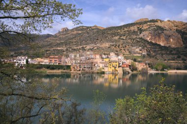 The Village of Sant Llorenc de Montgai in La Noguera, Lleida, Catalonia clipart