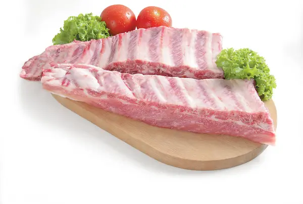 Raw Pork Ribs Ready Cooking Stock Photo