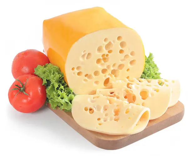 Sýr Salátem Desce Stock Obrázky