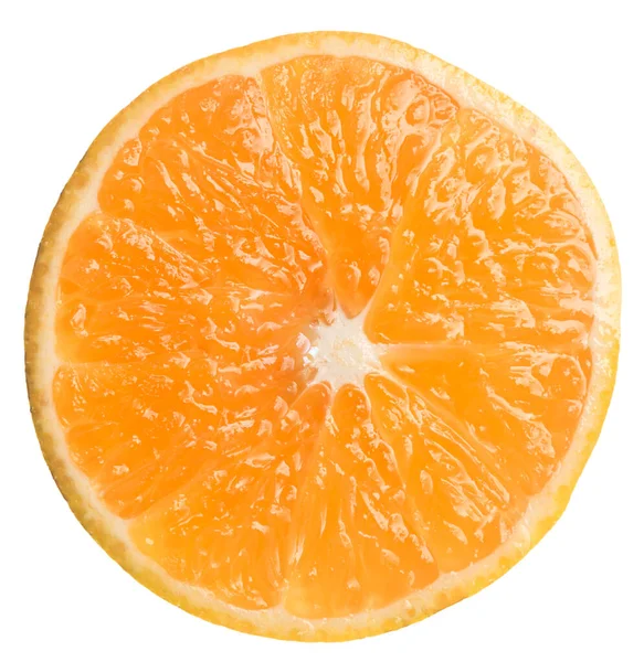 Orangenscheibe Isoliert Auf Weißem Hintergrund — Stockfoto