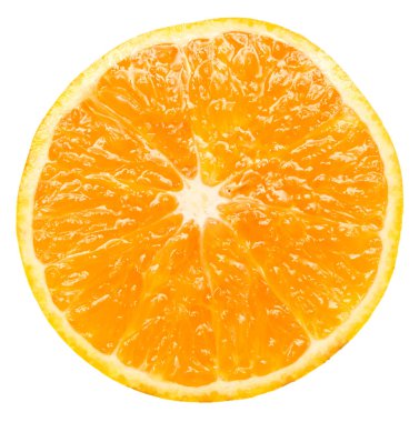 Orange slice isolated on white background clipart