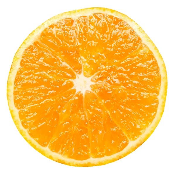 Narancs Szelet Elszigetelt Fehér Háttér — Stock Fotó