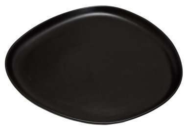 Beyaz arkaplanda boş siyah plaka