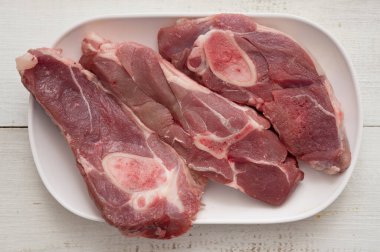 Taze etin en üst görüntüsü