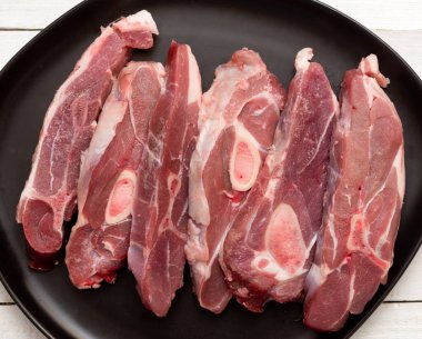 Taze etin en üst görüntüsü