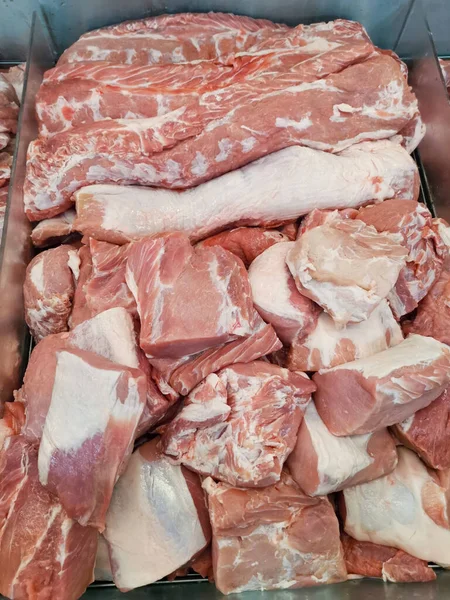 stock image Pile of fresh pork meat