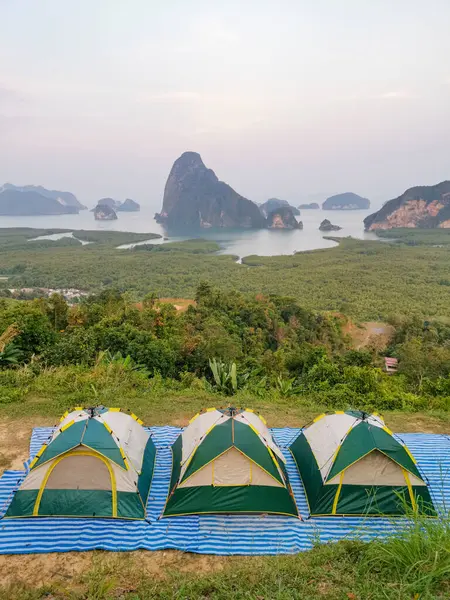 Camping Samet Nangshe Mirador Bahía Phang Nga Fotos De Stock Sin Royalties Gratis