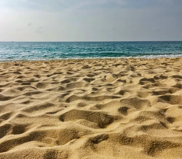 Sand Blue Sea Background Stock Photo