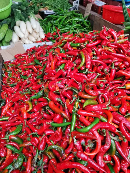 Red Hot Chilli Peppers Market Zdjęcia Stockowe bez tantiem