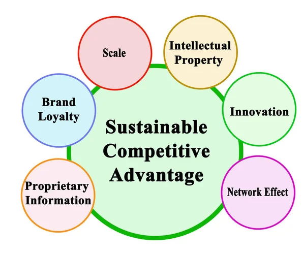 Six Drivers Sustainable Competitive Advantage — Stock Photo, Image
