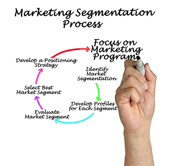Componentes Del Proceso Segmentación Marketing — Foto de Stock