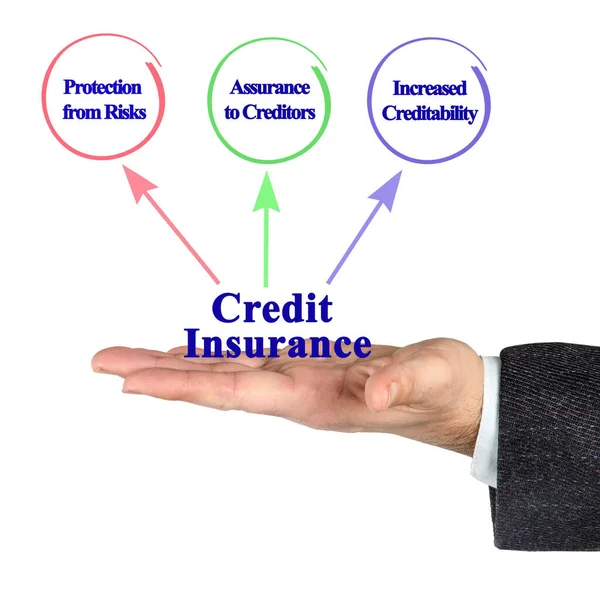 Tre Funzioni Assicurazione Del Credito — Foto Stock