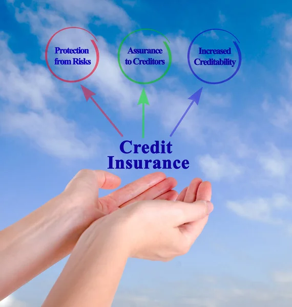 Trzy Funkcje Ubezpieczyciela Kredytowego — Zdjęcie stockowe