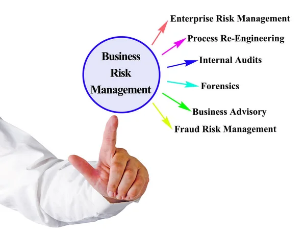 Man Presenteert Business Risk Management — Stockfoto