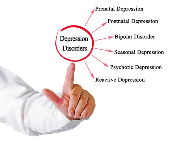 うつ病の障害の6種類 — ストック写真