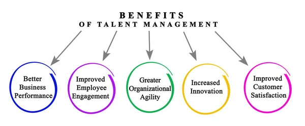 Five Benefits Talent Management — Stock Photo, Image