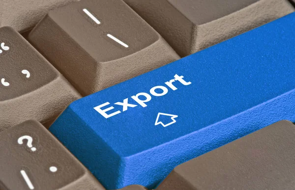 Toetsenbord Met Sleutel Voor Sleutel Voor Export — Stockfoto
