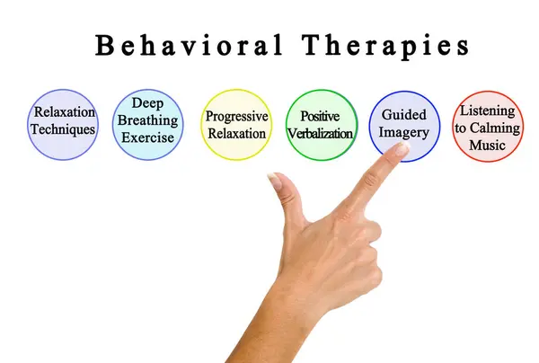 stock image Woman Presenting Six Behavioral Therapies