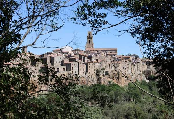 Pitigliano Pintoresca Ciudad Medieval Fundada Época Etrusca Colina Toba Toscana — Foto de Stock
