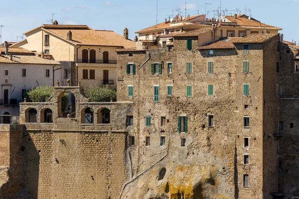 Pitigliano Malownicze Średniowieczne Miasto Założone Epoce Etruskiej Wzgórzu Tuff Toskanii — Zdjęcie stockowe