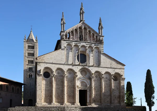 Massa Marittima Italy Sept 2022 View Cathedral Saint Cerbonius Bell — Stock Photo, Image