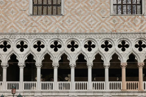 Venice Italy Tracery Doge Palace One Venice Symbol — Stock Photo, Image