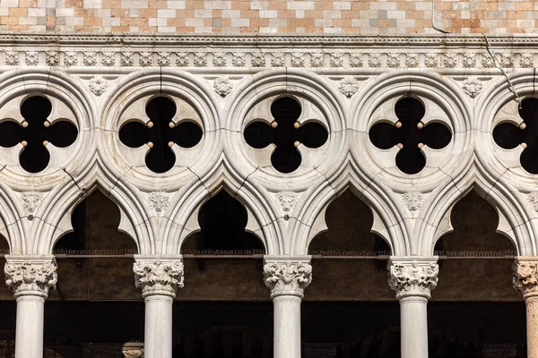 Venice Italy Tracery Doge Palace One Venice Symbol — Stock Photo, Image