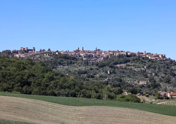 Het Landelijke Landschap Bij Pienza Toscane Italië — Stockfoto